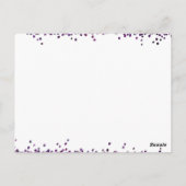 知っている私のゲーム | 紫の紙吹雪 ポストカード (裏面)