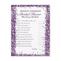 知っている私のゲーム | 紫の紙吹雪