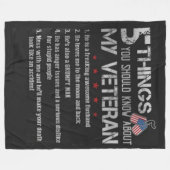 知っておくべき5つの事柄 フリースブランケット (正面(横))