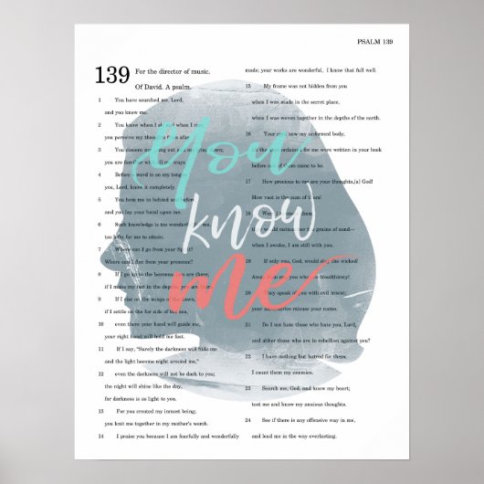 知ってるだろ詩編139 ポスター (正面)