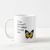 知ってる？「いいえ」と言うのはOK | 励ましの名言 コーヒーマグカップ (左)