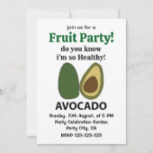 知ってる？アボカドはとってもヘルシーなアボカドなのよ 招待状 (正面)