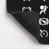 知って下さいあなたの警告標識(黒)を マウスパッド (コーナー)