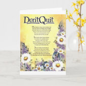 知やめインスパイア恵の言葉 カード (黄色い花)