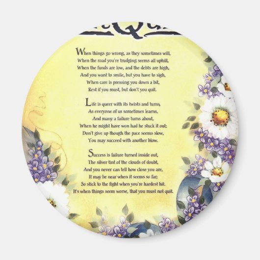 知やめ知インスパイアの言葉 マグネット (正面)