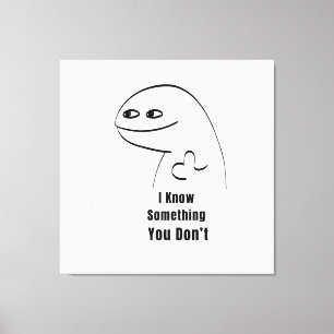 知らないこと知ってるわ Funny Sarcastic Tシャツ キャンバスプリント
