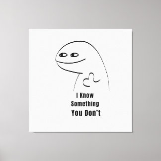 知らないこと知ってるわ Funny Sarcastic Tシャツ キャンバスプリント