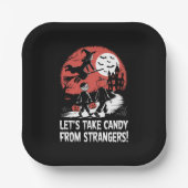 知らない人からお菓子をもらおう 面白いハロウィン ペーパープレート (正面)