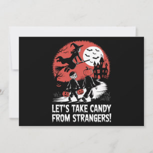 知らない人からお菓子をもらおう 面白いハロウィン 招待状