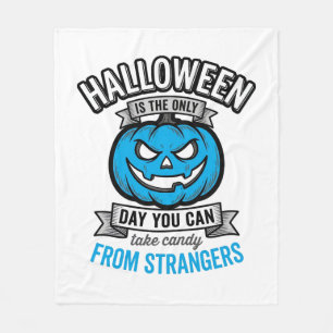 知らない人からのハロウィンキャンディー ビンテージカボチャデザイン フリースブランケット