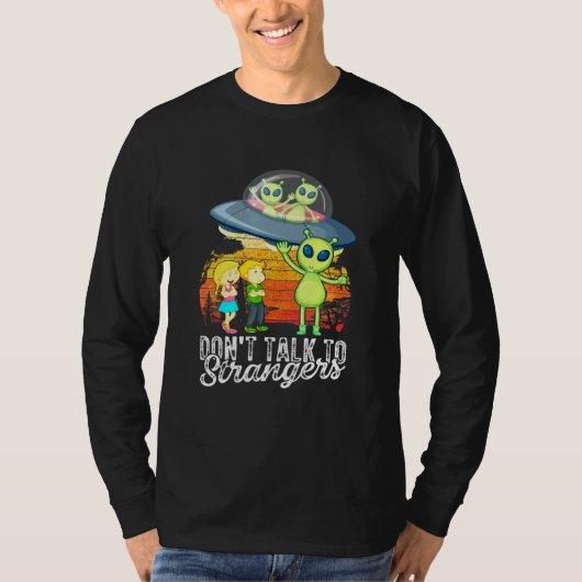 知らない人と話さない地球外エイリアンSci Tシャツ (正面)