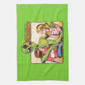 知らない人と話さない キッチンタオル (縦)