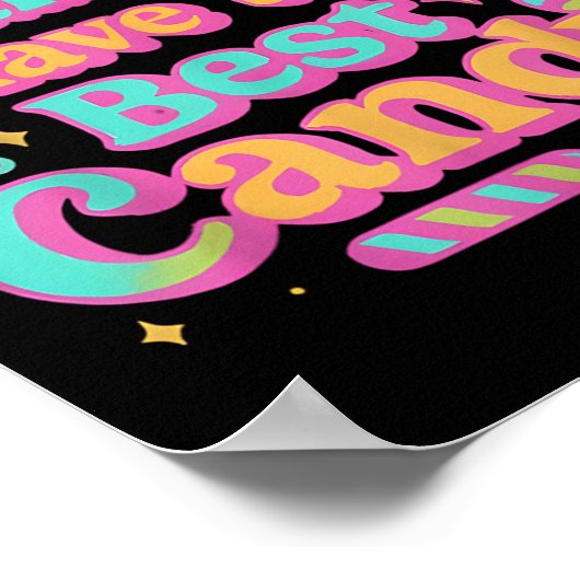 知らない人最高のは飴をおもしろい持つ ポスター (角)