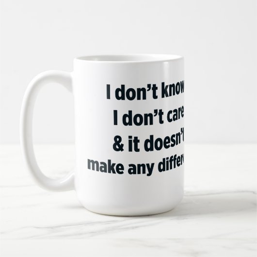 知らない、知らな気にい コーヒーマグカップ (左)