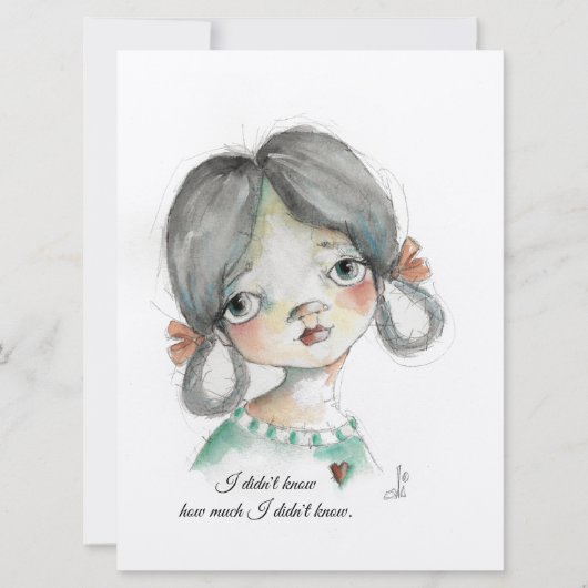 知らなかった – フラットフレームカード 招待状 (正面)