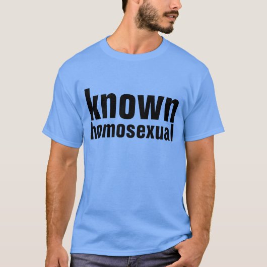 知られていた同性愛者 Tシャツ (正面)
