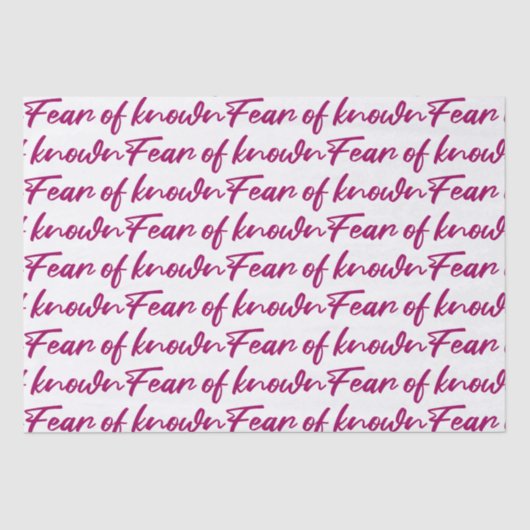 知られている恐怖 薄葉紙 (正面)