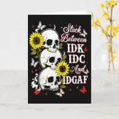 「知らん、Iとどうでもいいひまわり頭蓋骨」の間で板挟み カード (黄色い花)