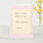 知りたかった…ごめん カード (黄色い花)