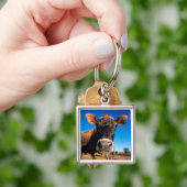 知りたがるジャージーの牛 キーホルダー (手)