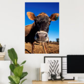 知りたがるジャージーの牛 ポスター (ホームオフィス)