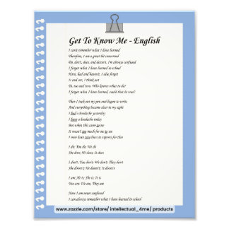 知り合い – 英語 フォトプリント           