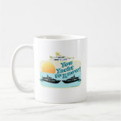 知るためにヨットに乗ります コーヒーマグカップ (左)