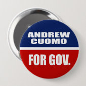 知事のためのアンドリューCUOMO 缶バッジ (正面&裏面)