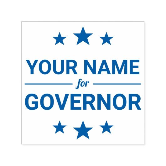 知事の名前文字カスタムスター選挙 セルフインキングスタンプ (デザイン)