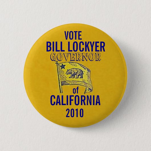 知事ボタンのための2010年のビルLockyer 缶バッジ (正面)