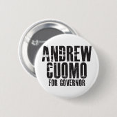 知事2010年のためのアンドリューCuomo 缶バッジ (正面&裏面)