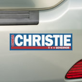 知事2013のバンパーステッカーのためのクリスChristie バンパーステッカー (車上)