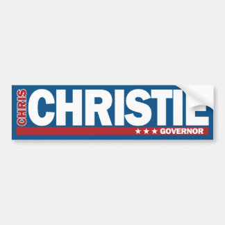 知事2013のバンパーステッカーのためのクリスChristie バンパーステッカー