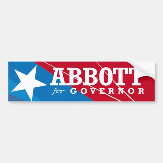 知事2014年のためのABBOTT バンパーステッカー (正面)
