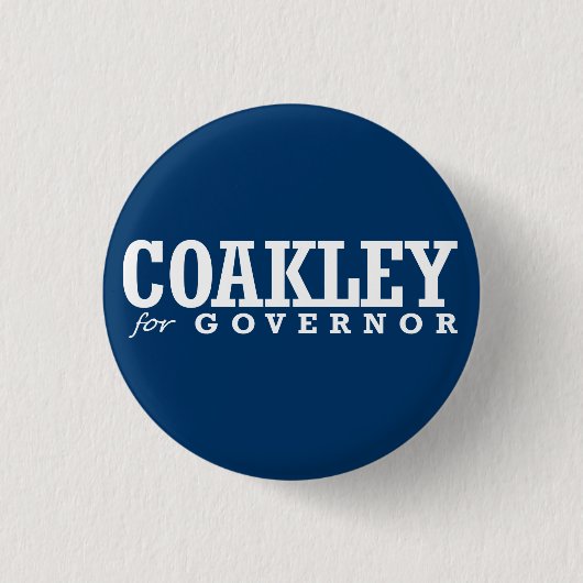 知事2014年のためのCOAKLEY 缶バッジ (正面)