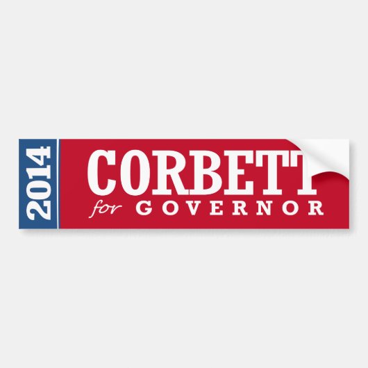 知事2014年のためのCORBETT バンパーステッカー (正面)