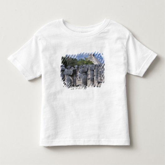 知川一座の古代石柱。中央 トドラーTシャツ (正面)