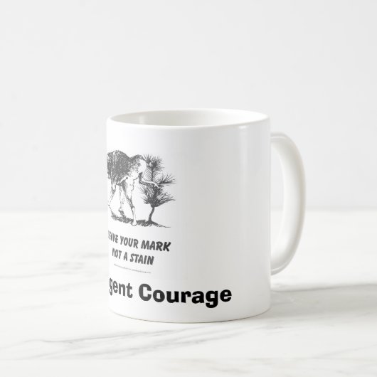 知性があるな勇気のマグ コーヒーマグカップ (正面右)
