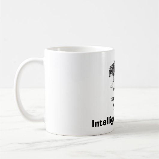知性があるな勇気のマグ コーヒーマグカップ (左)