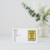 知性があるな投資家の練習の価値投資 名刺 (スタンド正面)