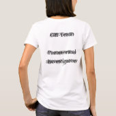 知性があるなGIIチーム女性のTシャツの幽霊は投資します Tシャツ (裏面)