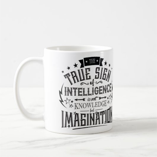 知性の本当の印 コーヒーマグカップ (左)