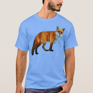 知性の野生動物のアート自然キツネ Tシャツ