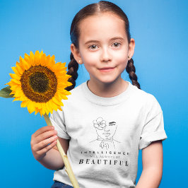 知性は美しい前向き肯定 Tシャツ