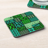 "知性"の堅いプラスチックコースター コースター (左側)