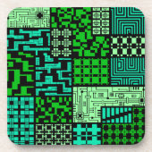 "知性"の堅いプラスチックコースター コースター (正面)