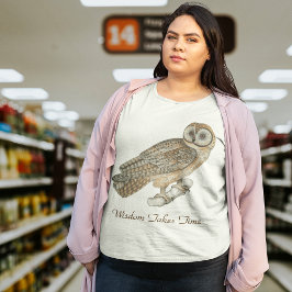 知恵が時間がかかる プラスサイズTシャツ