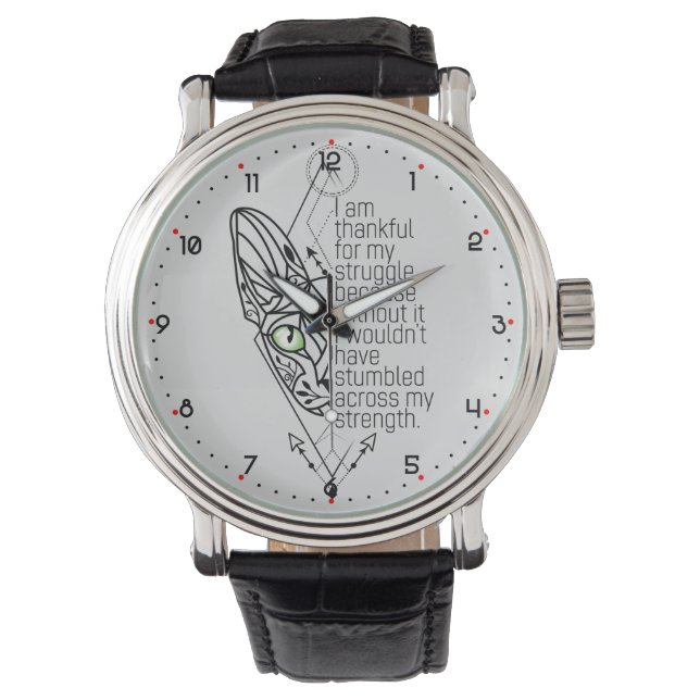 😻知恵のあるスフィンクス 腕時計 (正面)