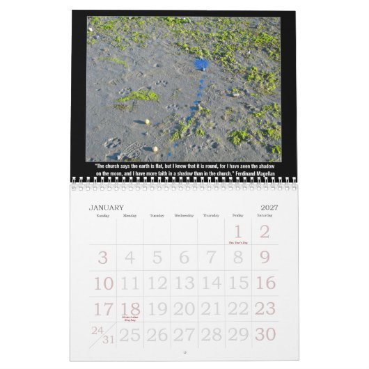 知恵のアンチ宗教の単語 カレンダー (1月 2027)