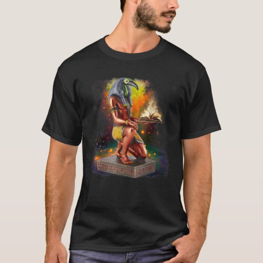 知恵のエジプトの神トト Tシャツ (正面)